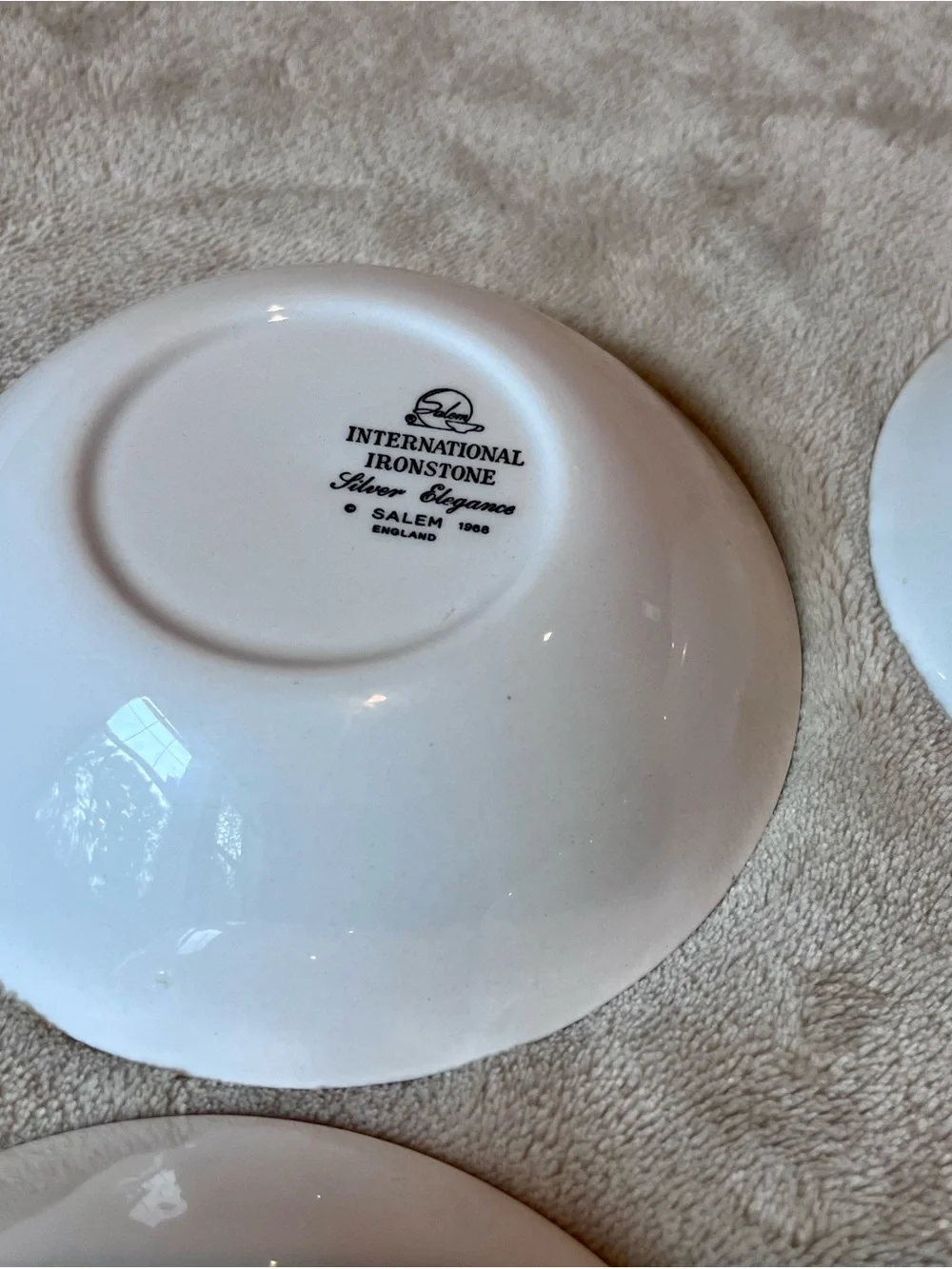 Vintage International Silver Silver Elegance Ironstone Bowls Set of‎ 8 England